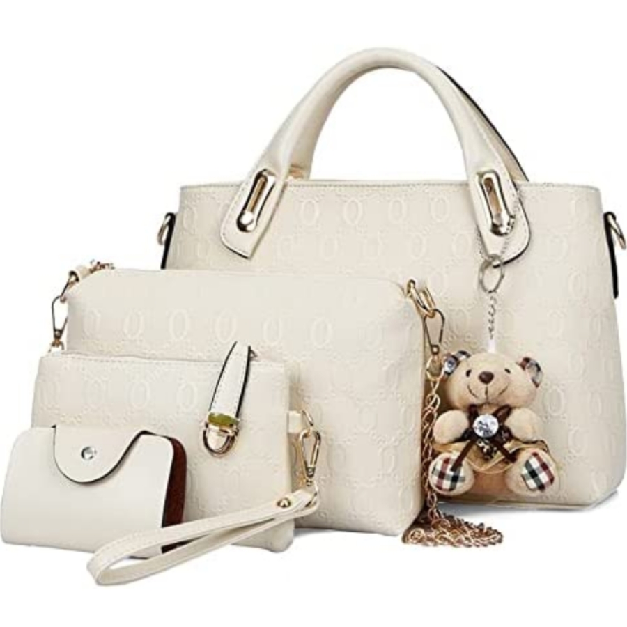 Conjunto de 4 piezas bolsa para mujer impermeable antirrobo 
