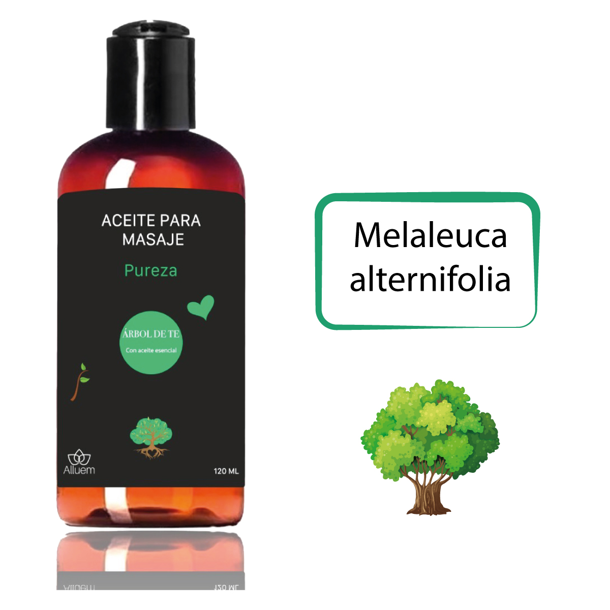Aceite Para Masajes Con Aceite Esencial Árbol De Té Pureza Hidratante