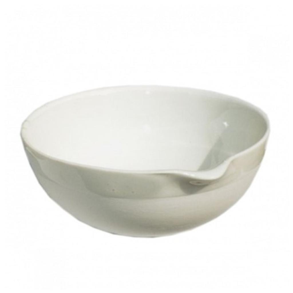 CAPSULA DE EVAPORACIÓN DE PORCELANA CON PICO DE 125 ML 