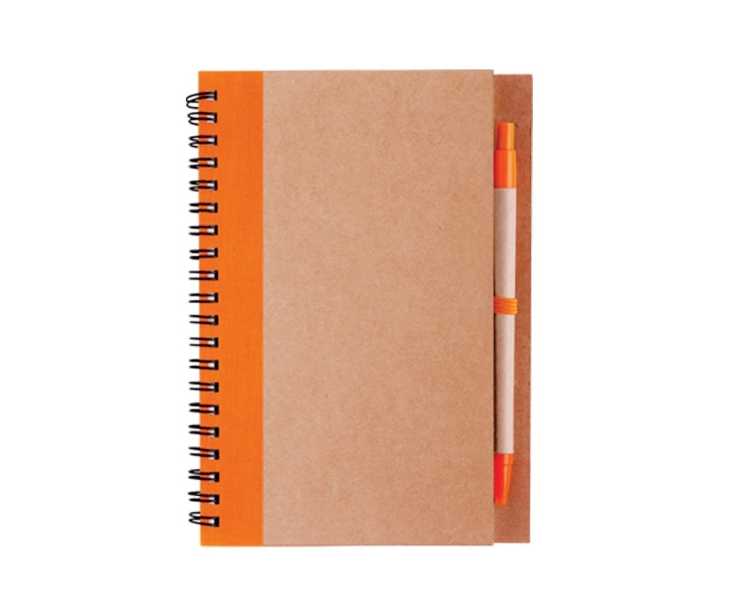 Libreta Cuaderno 1/2 Carta Pasta Dura Para Personalizar Naranja