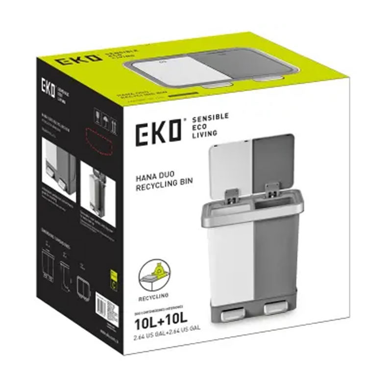 Botes de Basura Orgánico e Inorgánico de 10 L Eko EK6200 SMS