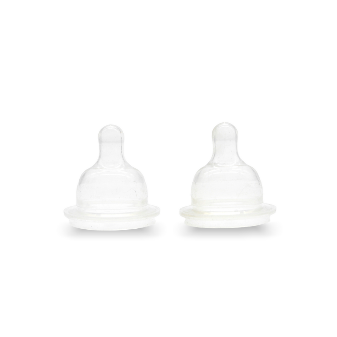 DOCURA Mamila Para Bebé 2 Piezas Biberón De Boca Ancha Para + 3 Meses De Silicón Líquido Flujo Lento Libre de BPA