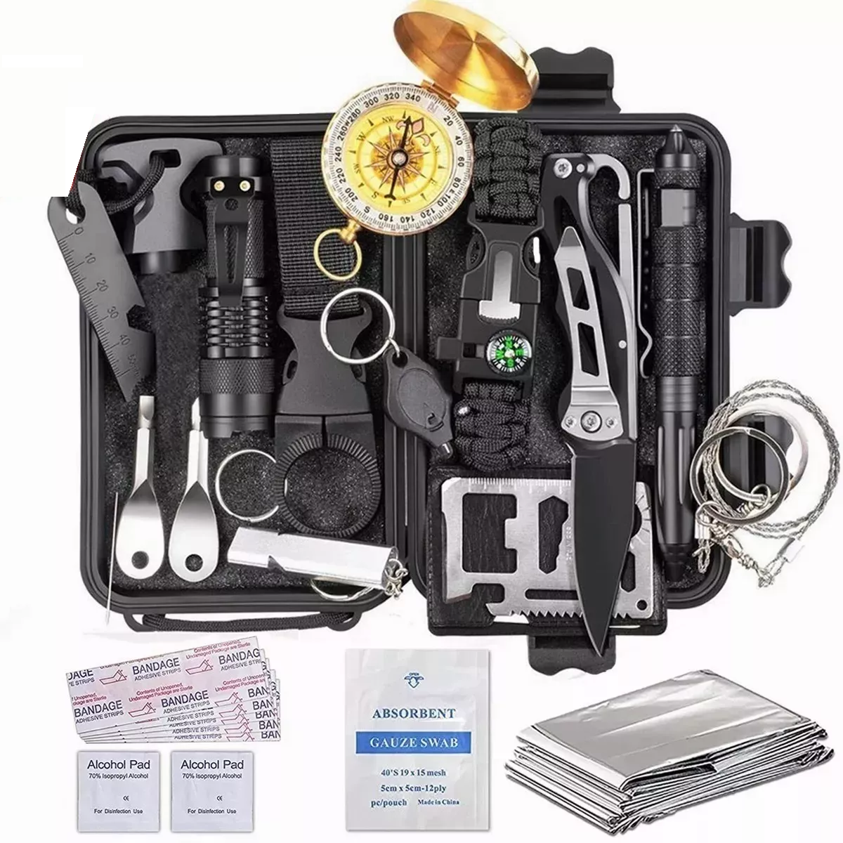 Kit De Supervivencia De Emergencia Para Camping Combinación 18 es 1