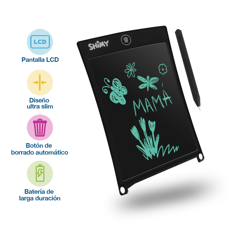 Pizarrón Mágico tipo Tablet Pantalla LCD para Refrigerador y Niños SHIMY