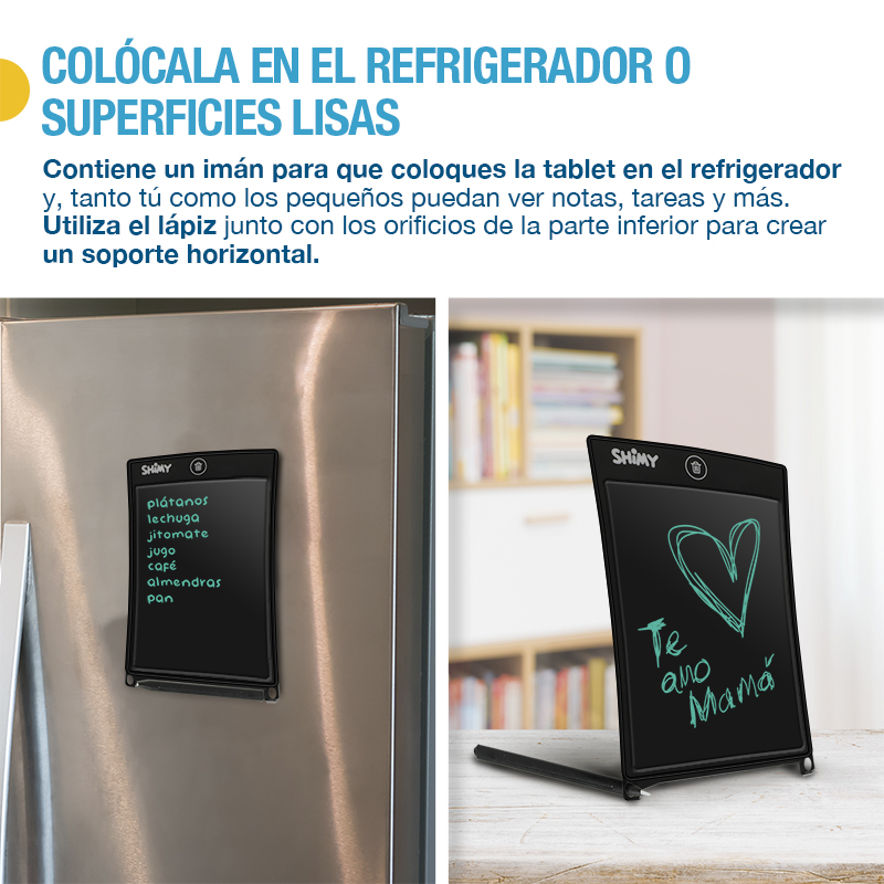 Pizarrón Mágico tipo Tablet Pantalla LCD para Refrigerador y Niños SHIMY