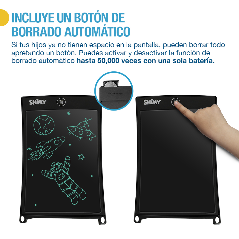 Pizarrón Mágico tipo Tablet Pantalla LCD para Refrigerador y Niños SHIMY