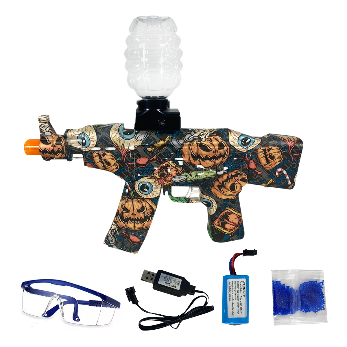 Juguete Pistola Bolas Hidrogel Gafas Protección Ak47