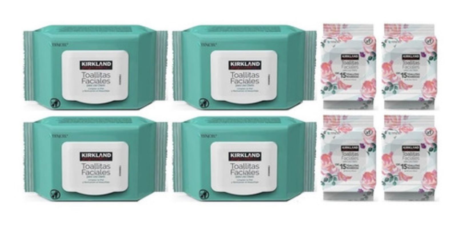 Toallitas Húmedas Kirkland 1472215 de Limpieza Facial 180 Pzas
