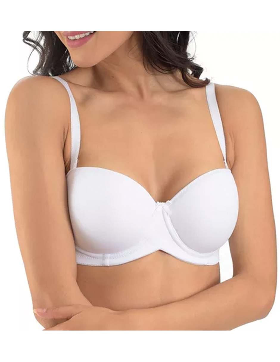 Set de 3 Brasier Strapless con SILICON en su Contorno Tatys Fashion Color  Blanco