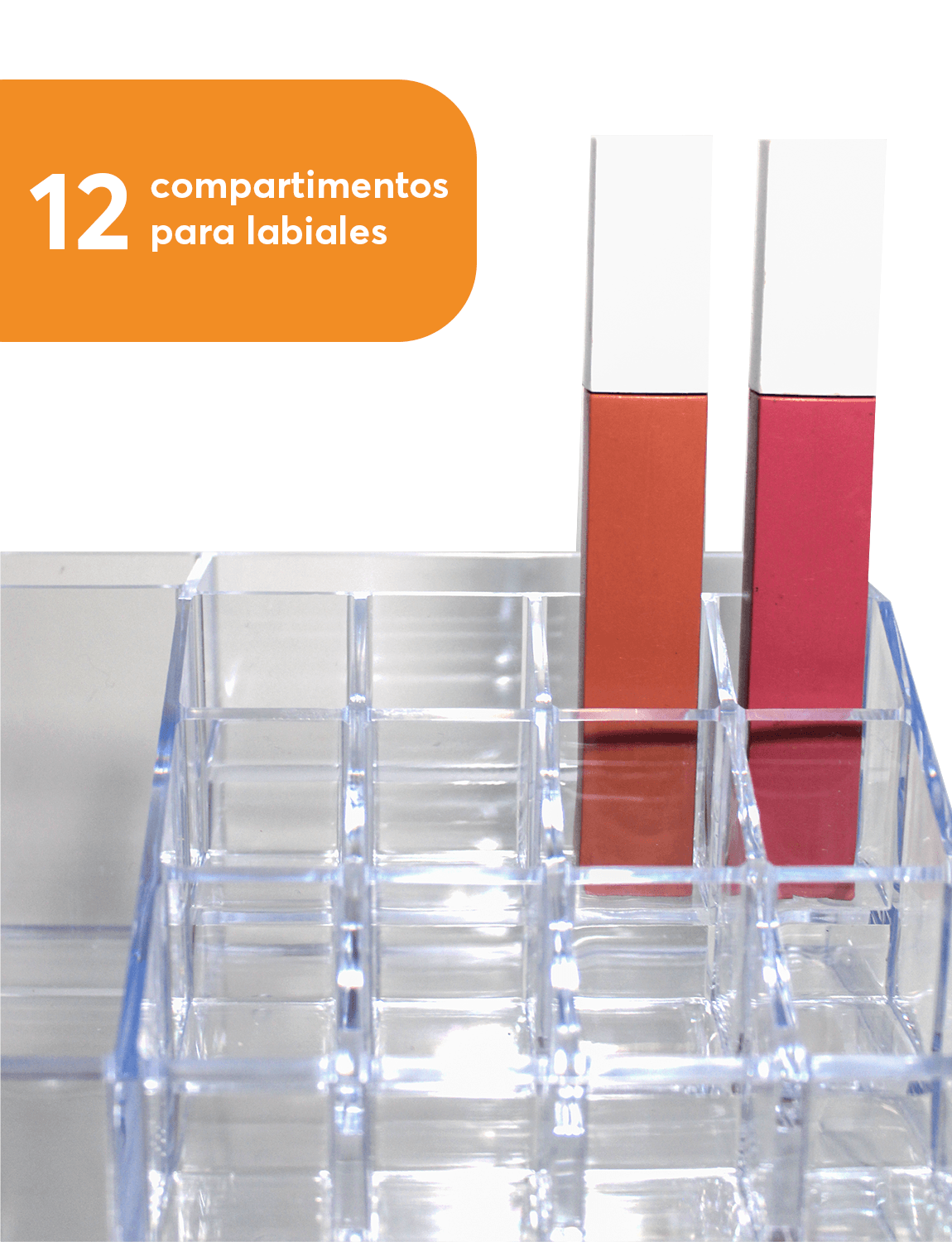 Organizador de Maquillaje Archy Acrilico con Espejo Doble Zoom Porta Maquillaje Make Up Armable Caja para Joyeria Tocador cosmetiquera Baño Cosméticos Perfume Porta Brochas (GW818)