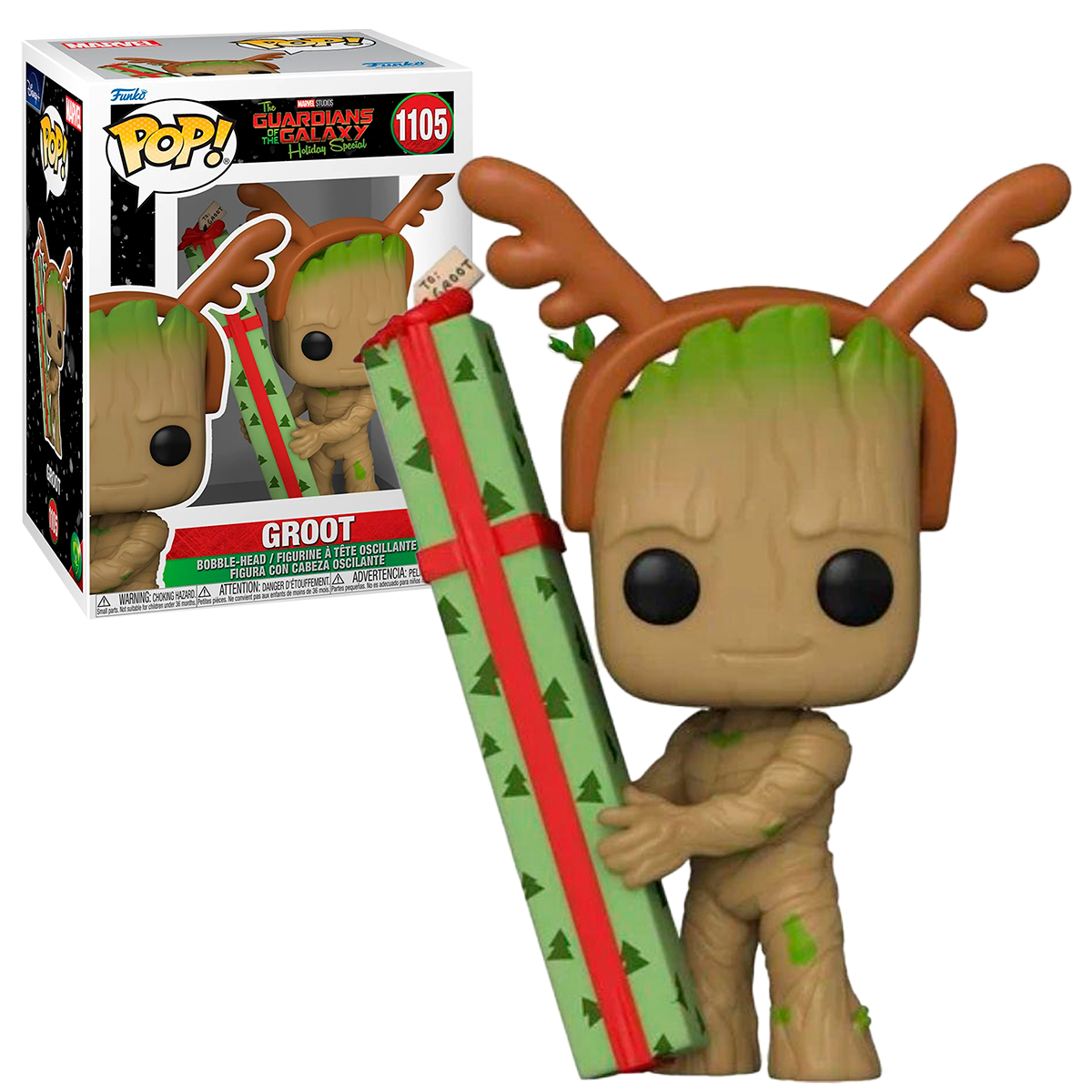 Funko Pop Groot Con Regalo #1105 Guardianes De La Galaxia Marvel Fig Original