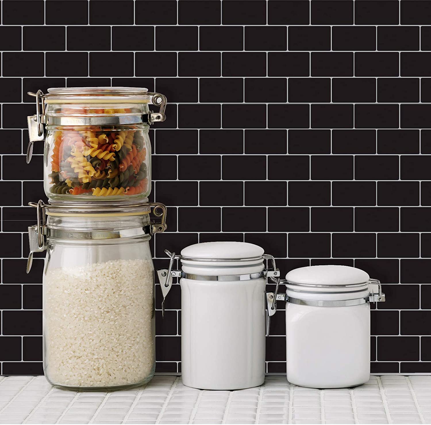 Panel Vinilico 3d Autoadherible Tipo Azulejo BARI Tekno Step