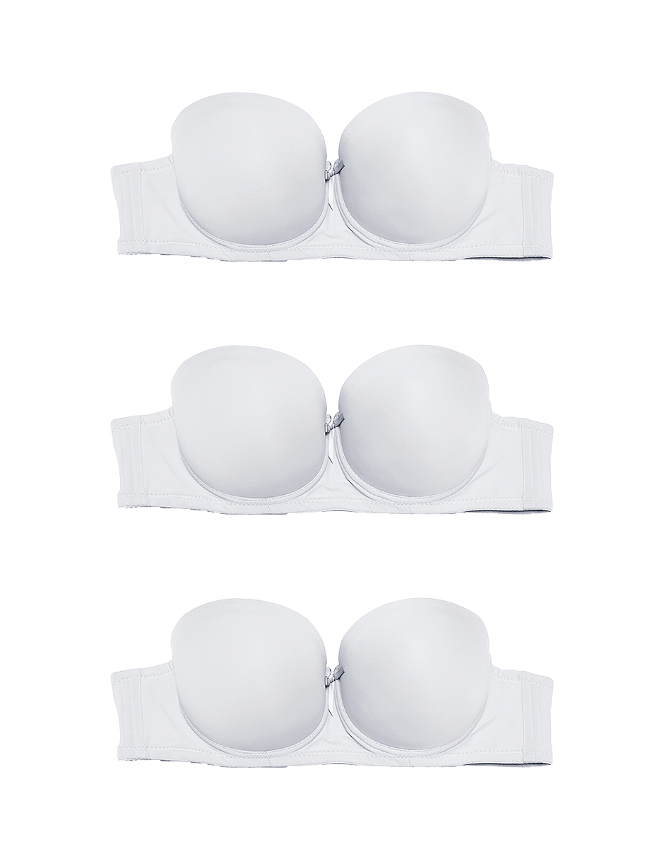 Set de 3 Brasier Strapless con SILICON en su Contorno Tatys