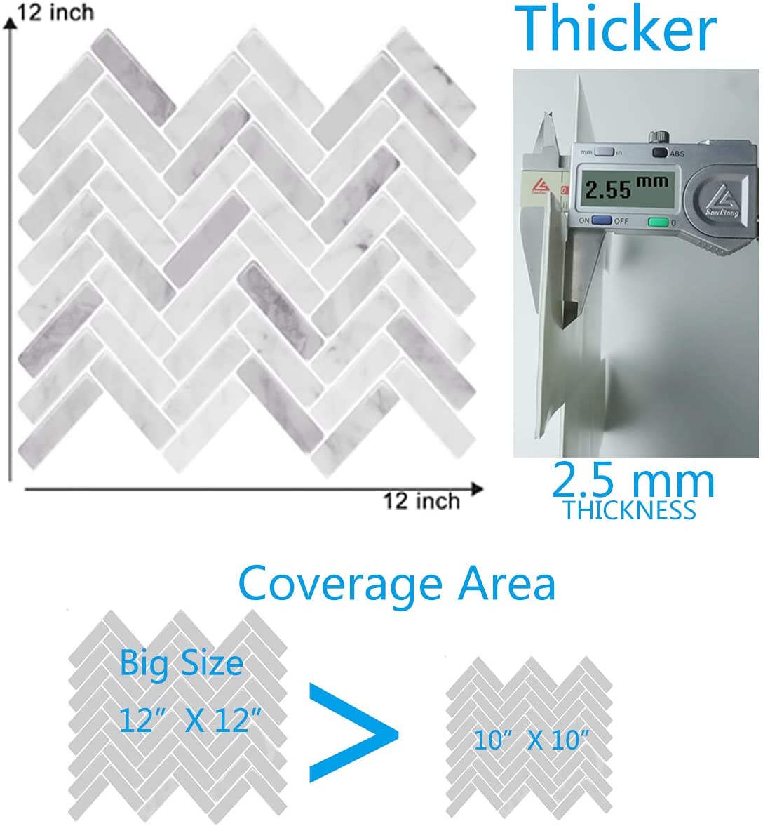 Panel Vinilico 3d Autoadherible Tipo Azulejo BOLZANO Tekno Step