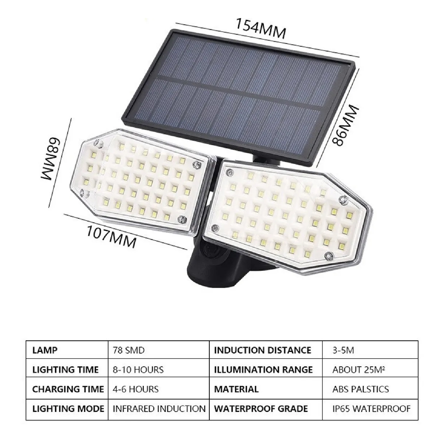 Lampara Led con panel Solar Recargable Para Exterior Con Sensor De Movimiento Jardín al aire libre impermeable