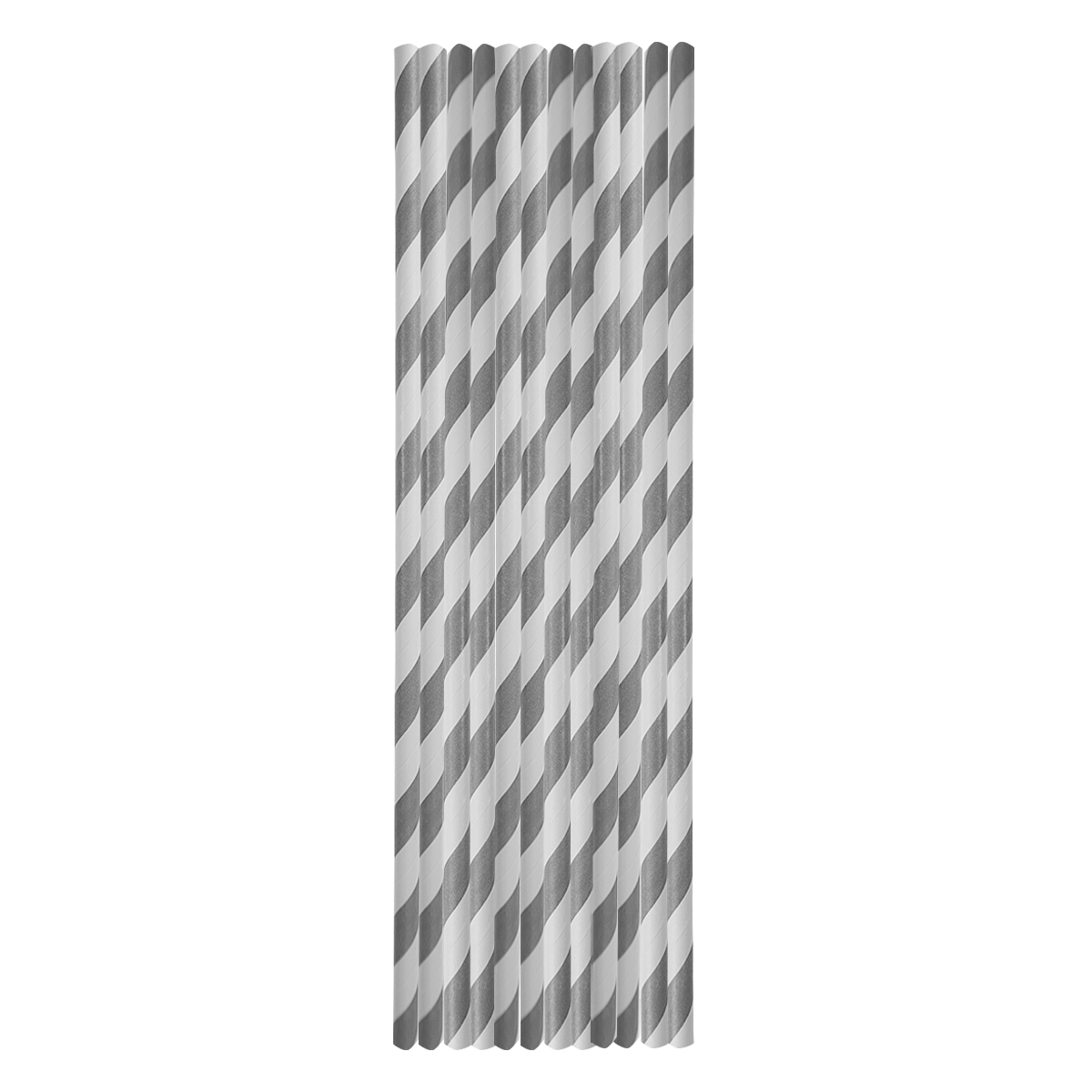 100 Popotes De Papel Biodegradables/ Económicos/ Coloridos Gris claro