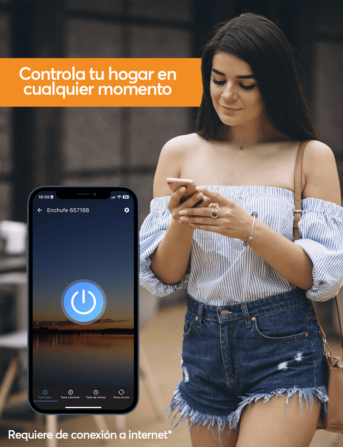 Enchufe Inteligente Archy con Wifi Smart Plug Interruptor Programable Contacto Conector Compatible con Asistentes de voz (WIFICONTACTO)