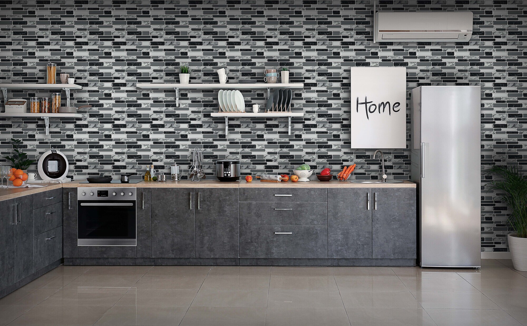 Panel Vinilico 3d Autoadherible Tipo Azulejo CAPRI Tekno Step