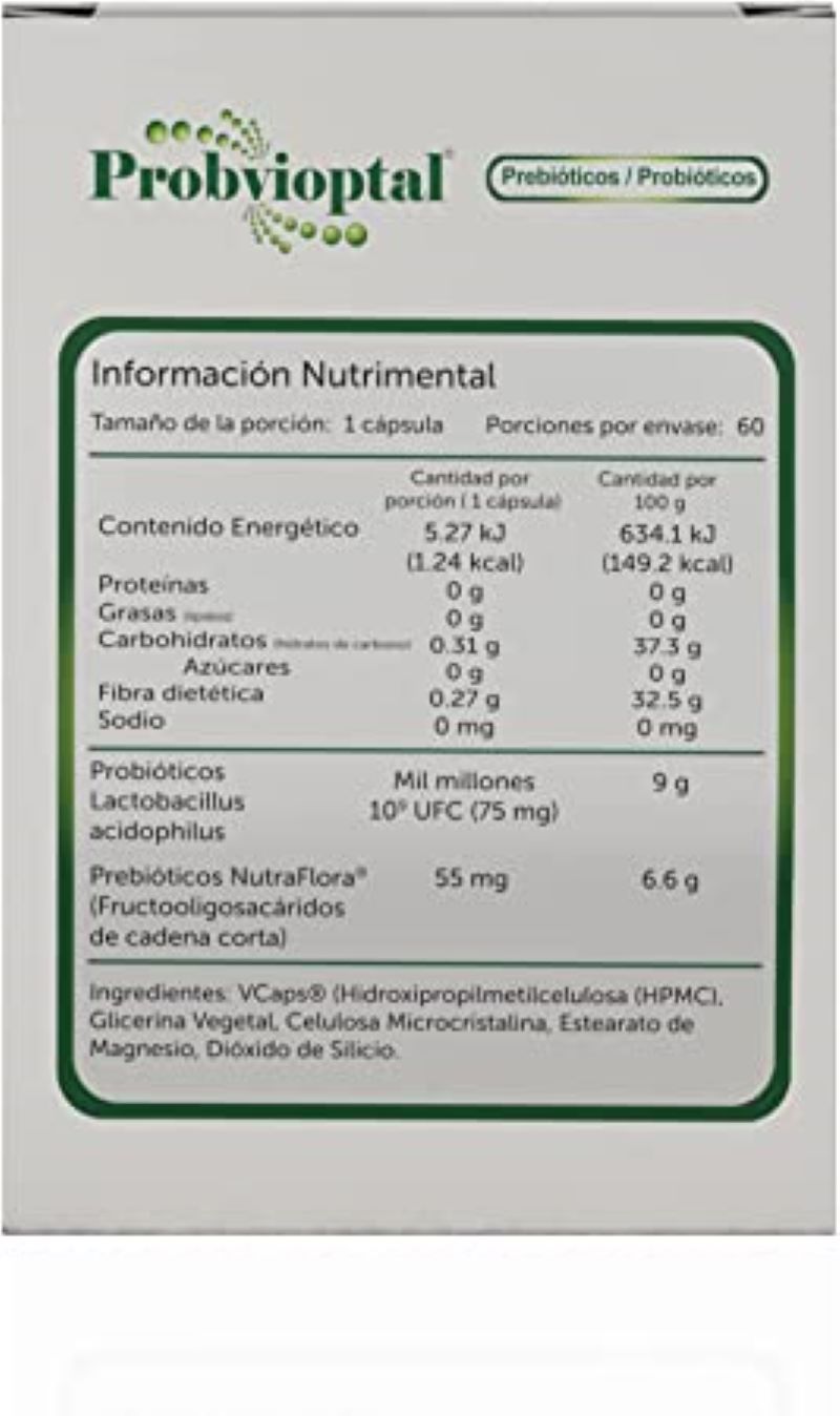 Probióticos Probvioptal 629888 Prebióticos 60 Capsulas