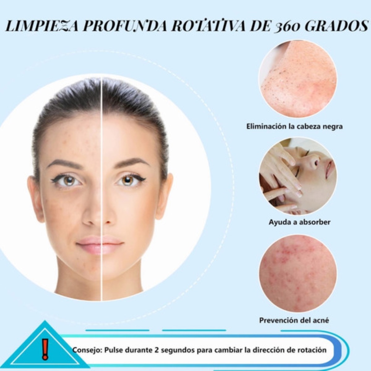 Cepillos Faciales Eléctricos Limpiadora Recargable Masajeado