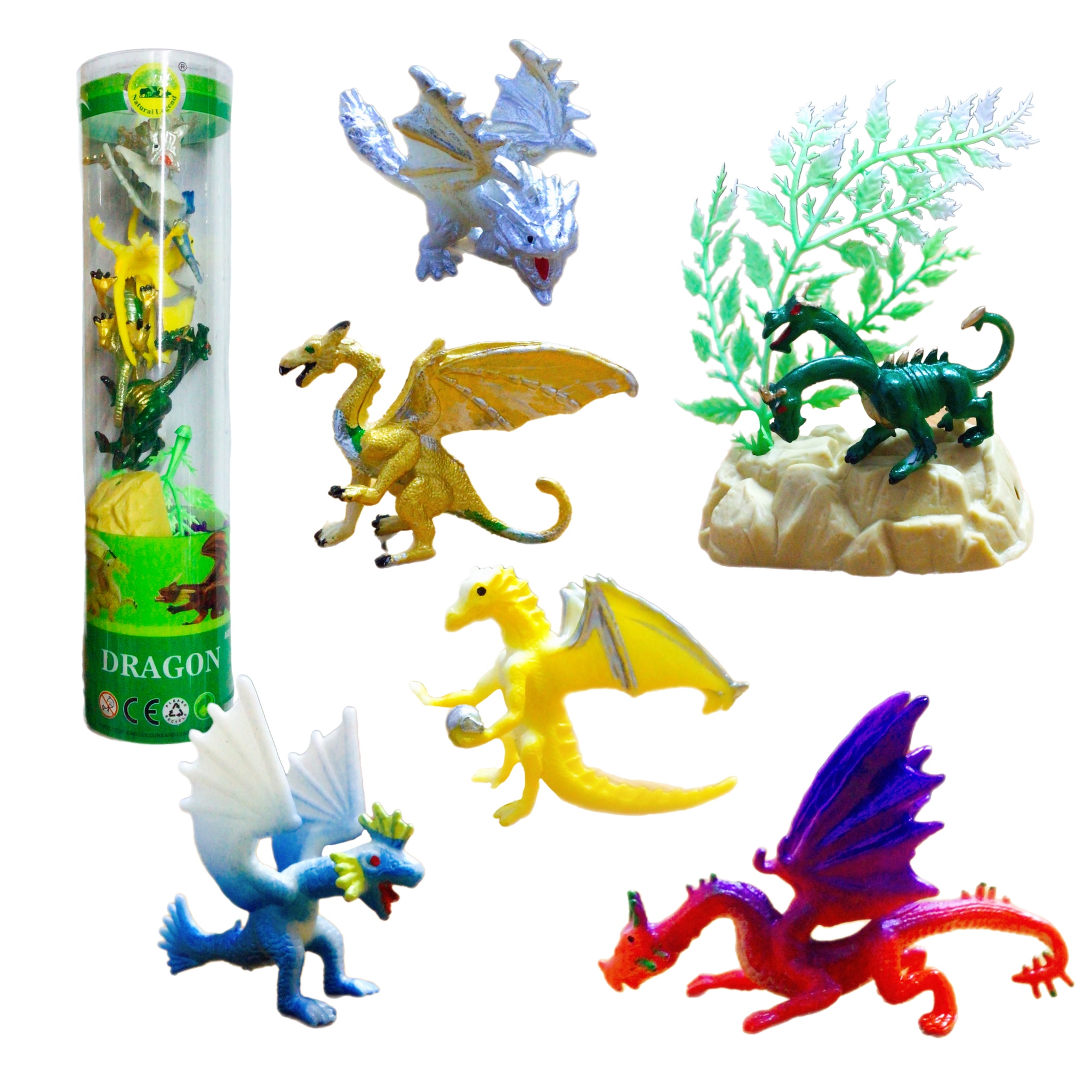 30 Mini Figuras Animales Selva Dragones Juguete De Maqueta