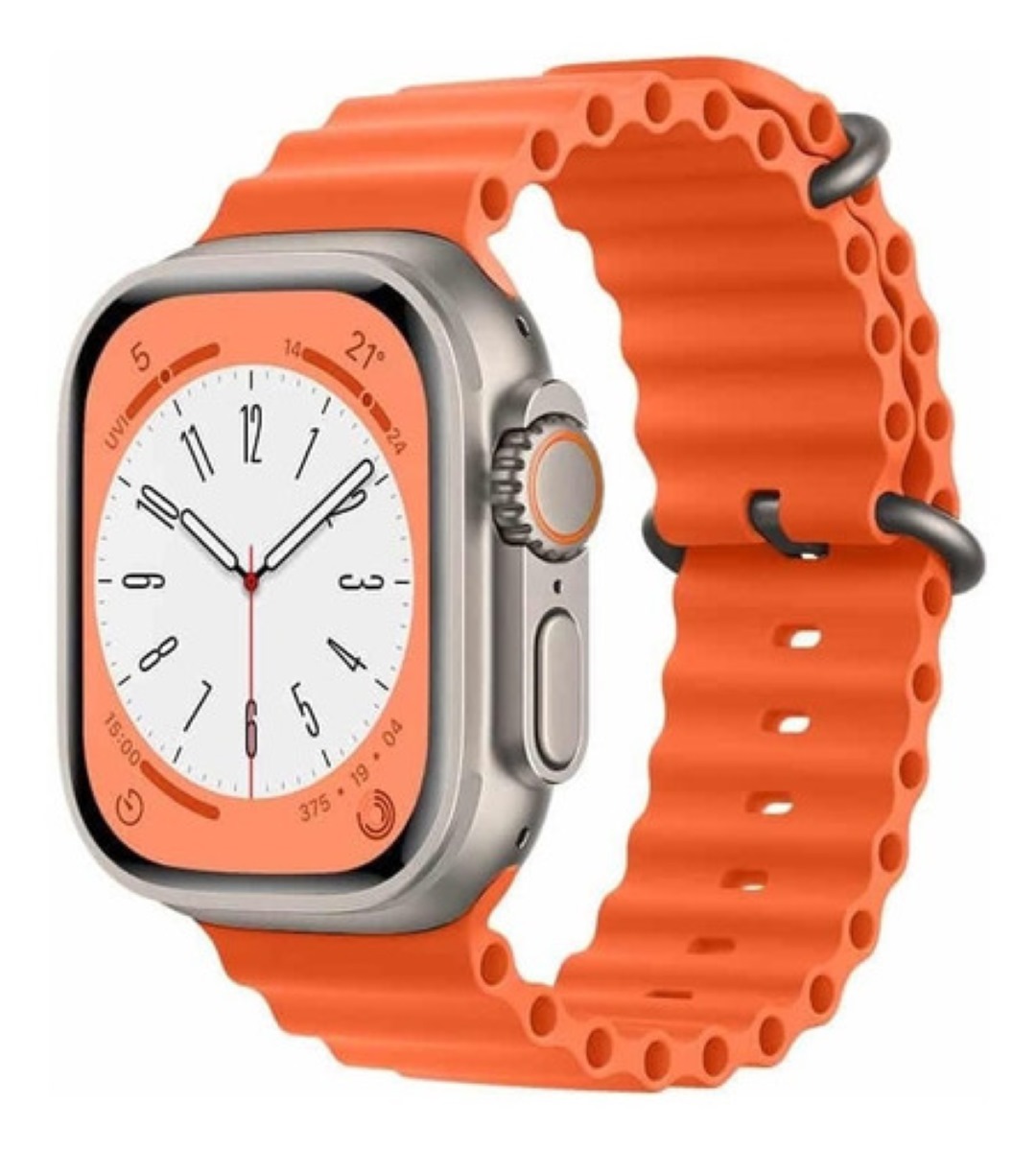 Reloj Inteligente T800 Ultra Smartwatch Carga Inal mbrica NARANJA