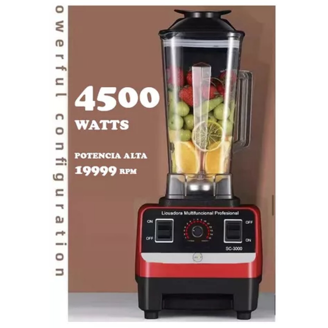 Licuadora Para Cocina Lagom 2l Vaso Libre Bpa Irrompible Tapa Antiderrame 4500w 6 Cuchillas Exprimidor Profesional Sc3000
