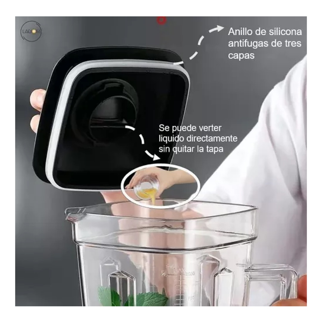 Licuadora Para Cocina Lagom 2l Vaso Libre Bpa Irrompible Tapa Antiderrame 4500w 6 Cuchillas Exprimidor Profesional Sc3000