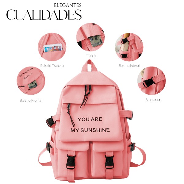 Mochilas Set 5 Pzs Escolar Bolsas Lapicera