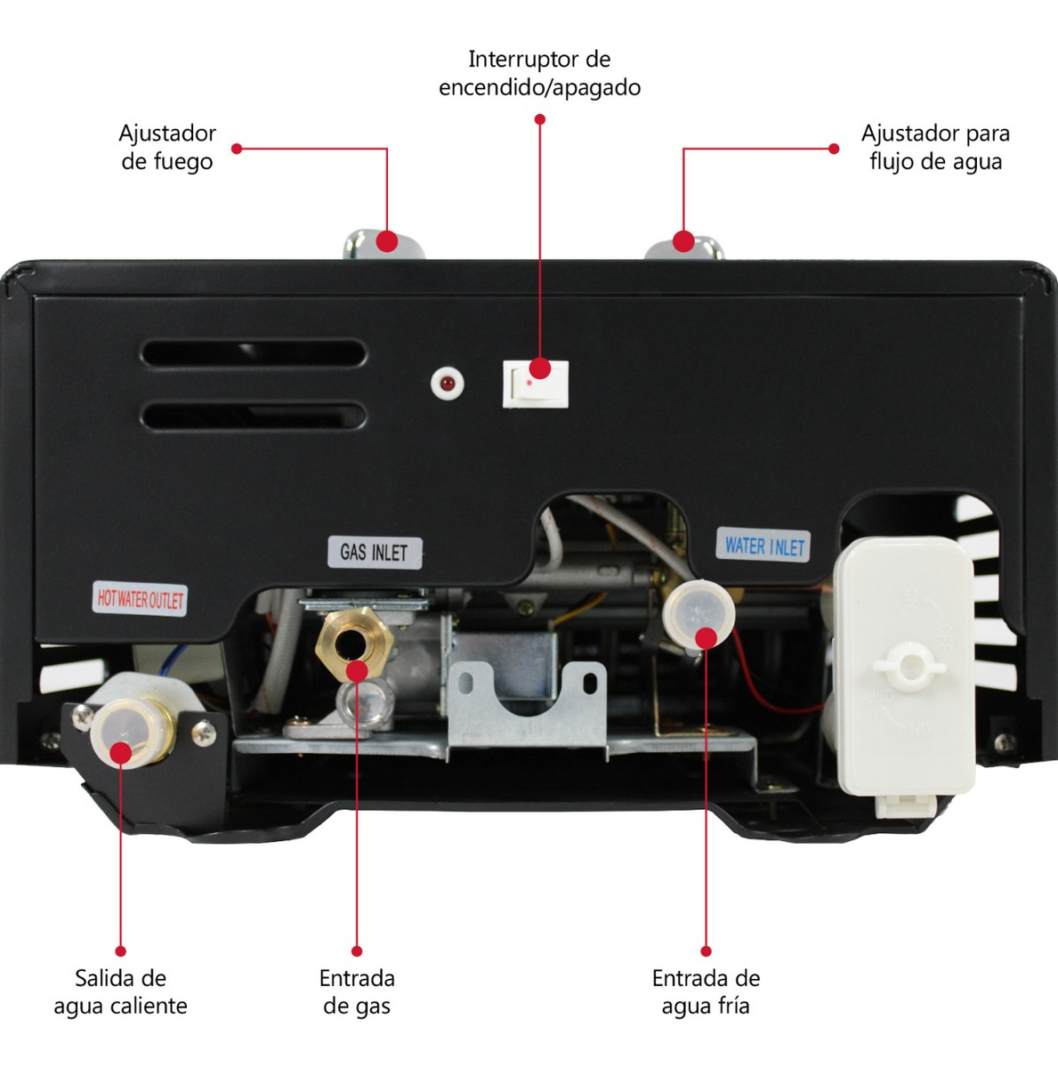 Calentador Agua Boiler Electrico Gas Lp 1.5 Servicios 8 L