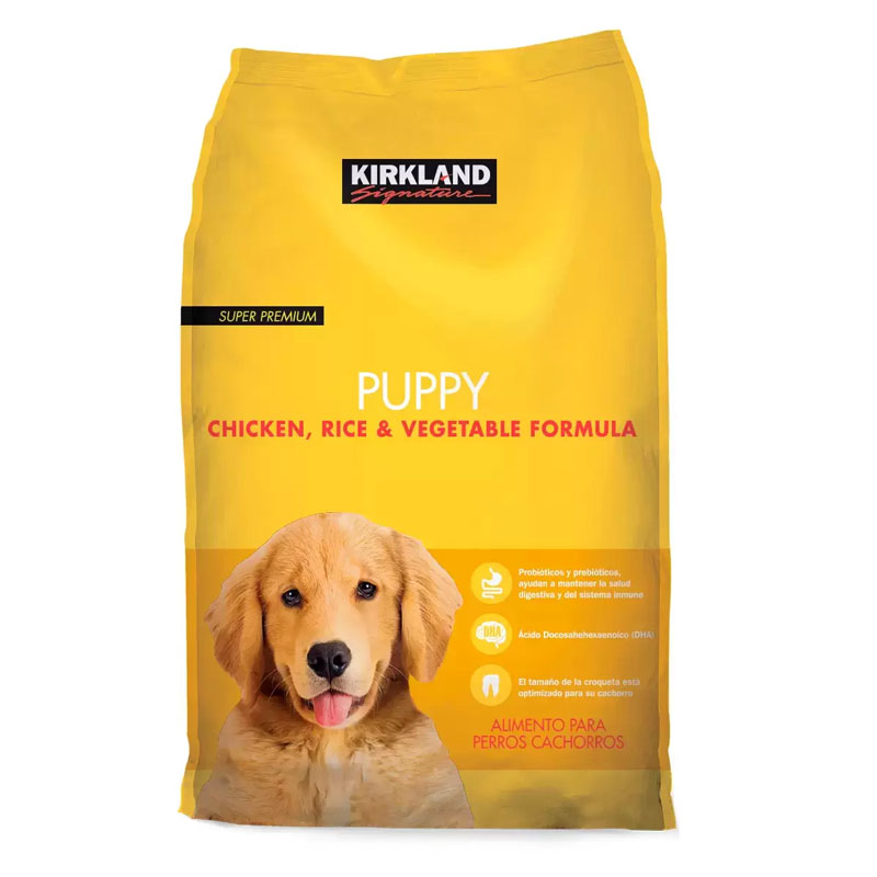 Alimento Kirkland Signature Super Premium Puppy Para Perro Cachorro Todos Los Tamaños Sabor Pollo, Arroz Y Vegetales En Bolsa De 9kg