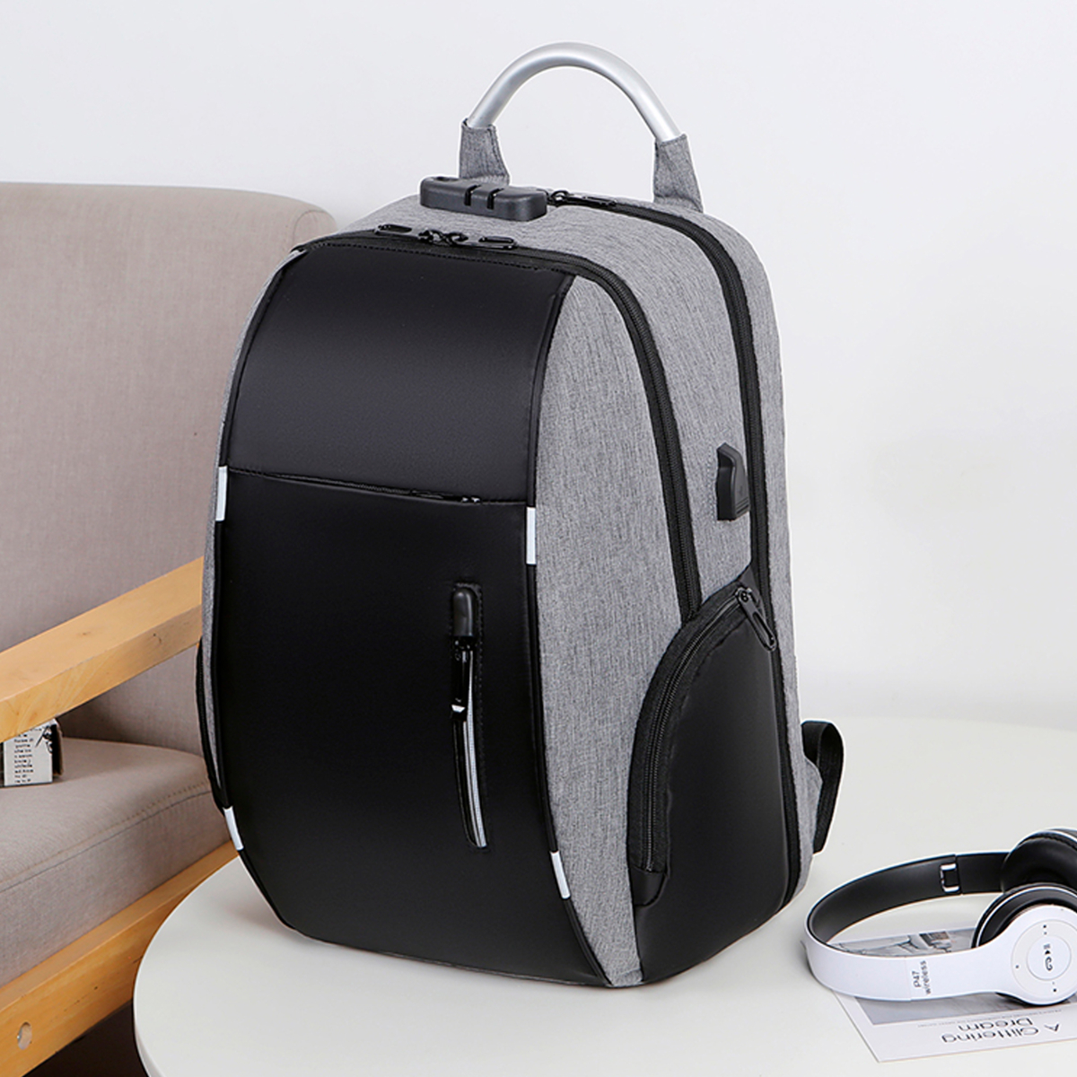 Mochila Antirrobo De Gran Capacidad Con Cargador Usb