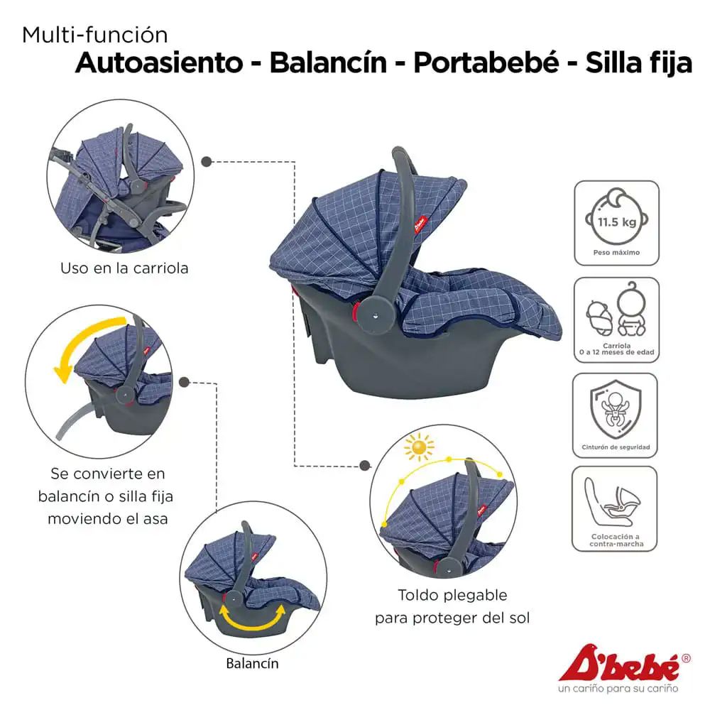 CARRIOLA D'BEBE TRAVEL SYSTEM AVENTURA AZUL MARINO END12**