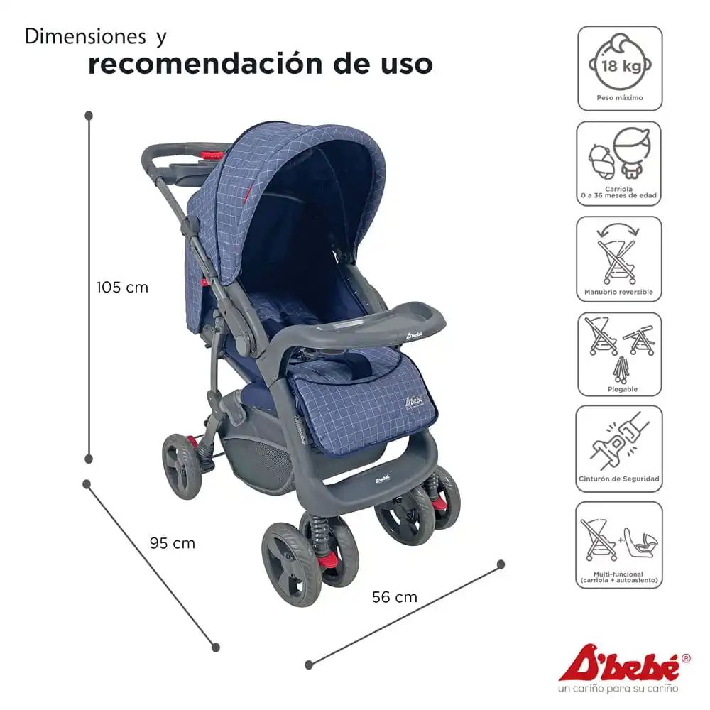 CARRIOLA D'BEBE TRAVEL SYSTEM AVENTURA AZUL MARINO END12**