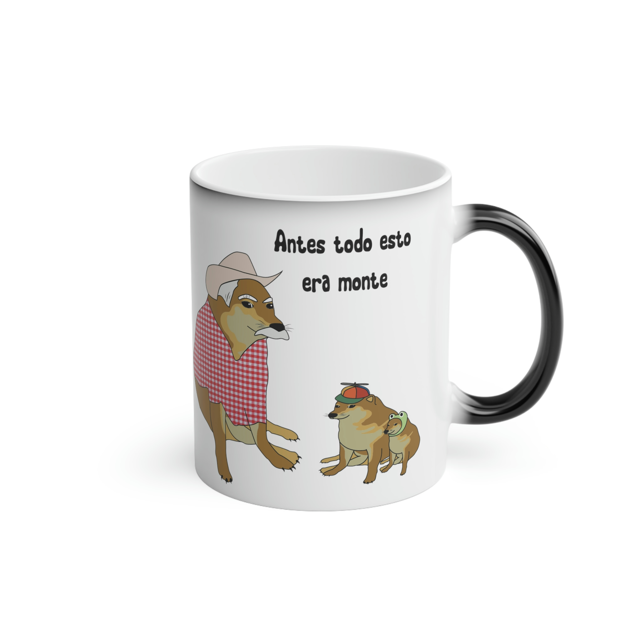 Perro Cheems Abuelo Antes Todo Esto Era Monte | Taza Divertida Memes | Taza Mágica Sensible Al Calor | Apta Para Microondas y Lavavajillas | Transforma tus Mañanas con Nuestras Encantadoras Tazas de Cerámica