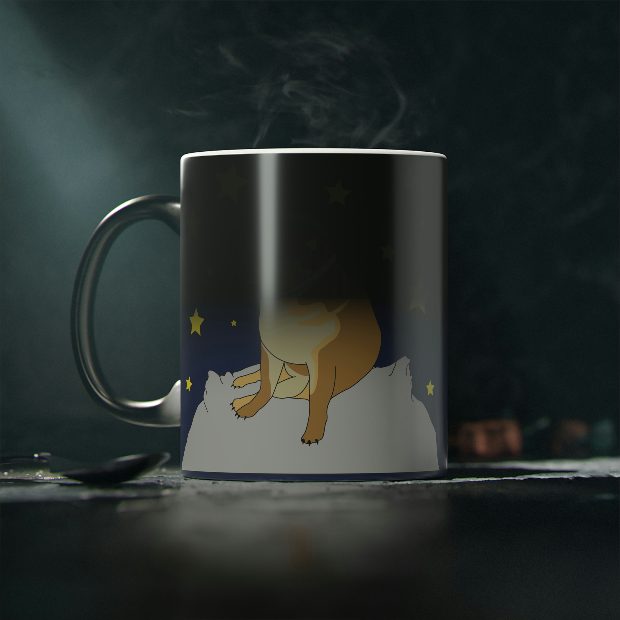 Perro Cheems Astronauta | Taza Divertida Memes | Taza Mágica Sensible Al Calor | Apta Para Microondas y Lavavajillas | Transforma tus Mañanas con Nuestras Encantadoras Tazas de Cerámica