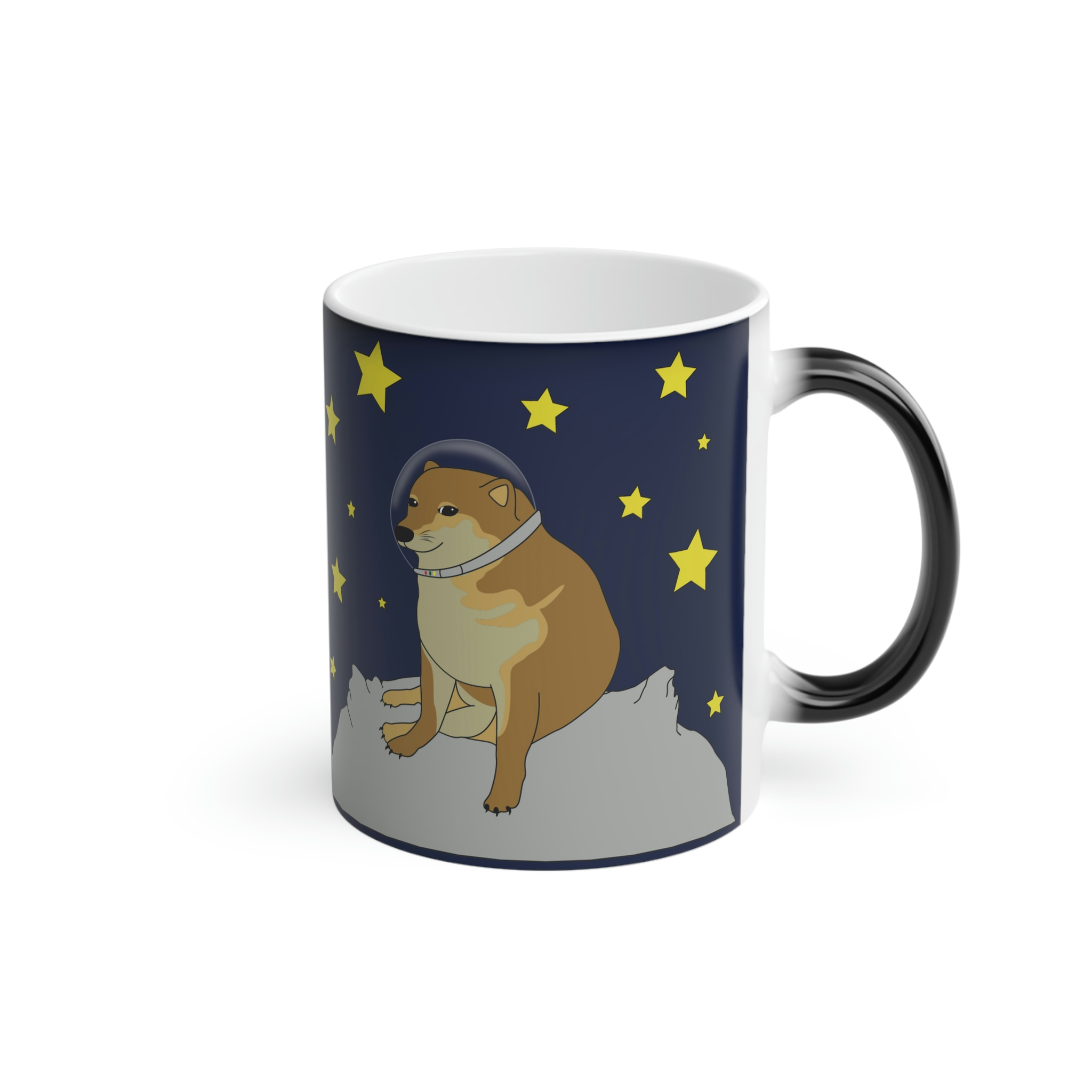 Perro Cheems Astronauta | Taza Divertida Memes | Taza Mágica Sensible Al Calor | Apta Para Microondas y Lavavajillas | Transforma tus Mañanas con Nuestras Encantadoras Tazas de Cerámica
