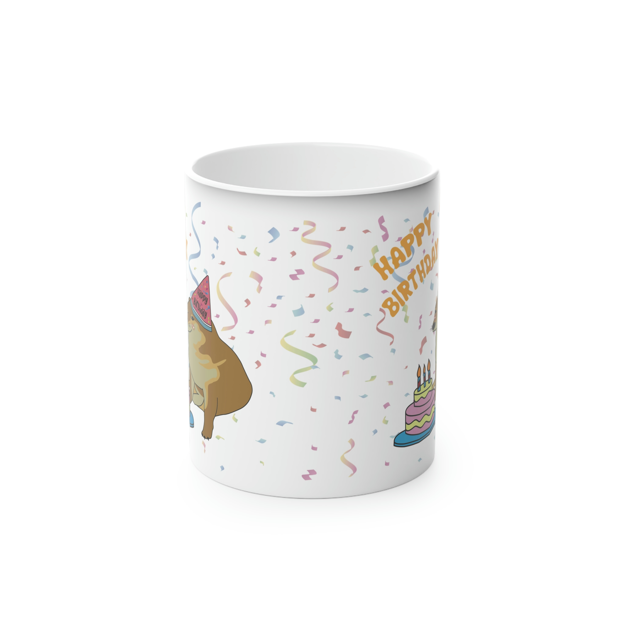 Perro Cheems Felicidades Cumpleaños Happy Birthday | Taza Divertida Memes | Taza Mágica Sensible Al Calor | Apta Para Microondas y Lavavajillas | Transforma tus Mañanas con Nuestras Encantadoras Tazas de Cerámica