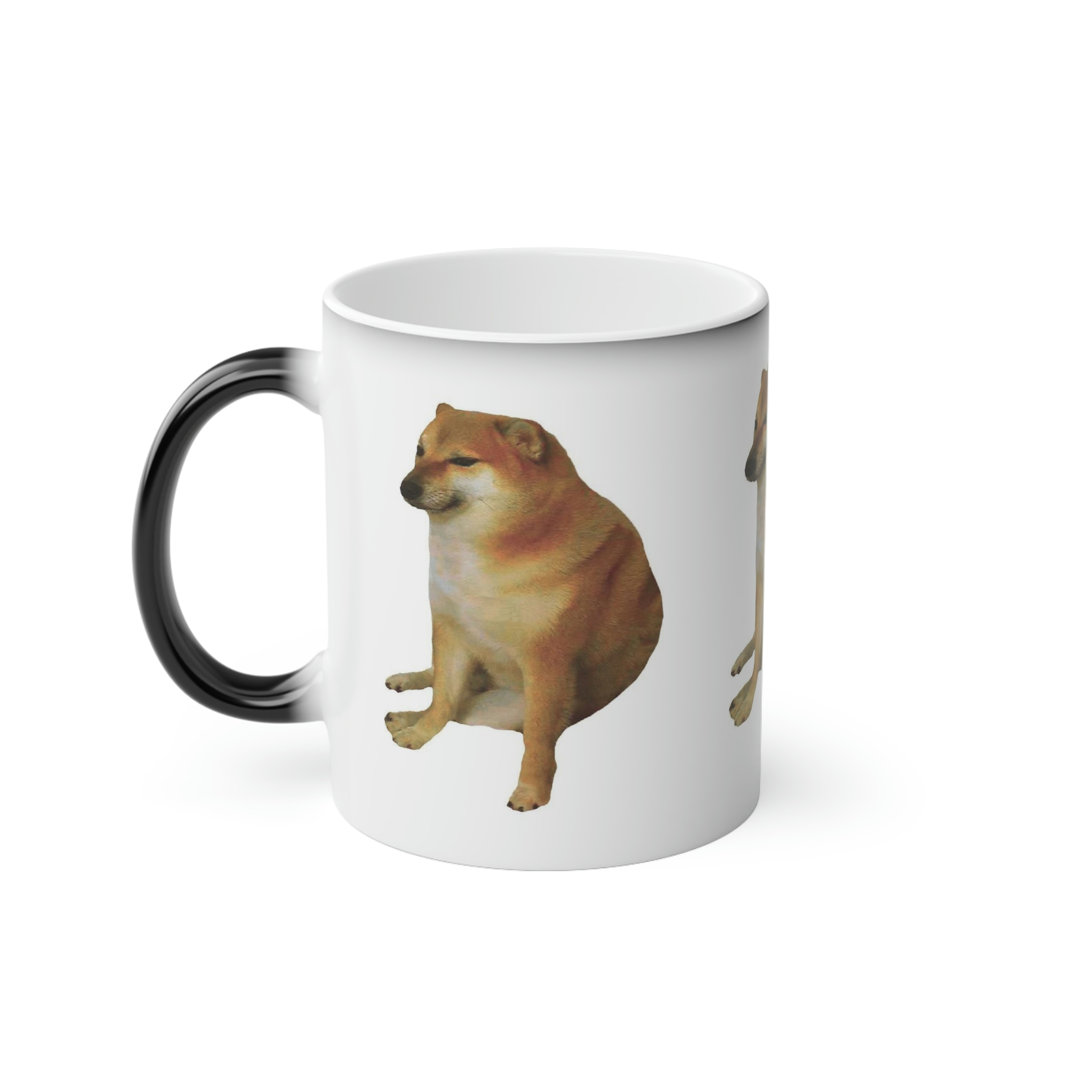 Perro Cheems Meme Diferentes Personajes | Taza Divertida Memes | Taza Mágica Sensible Al Calor | Apta Para Microondas y Lavavajillas | Transforma tus Mañanas con Nuestras Encantadoras Tazas de Cerámica