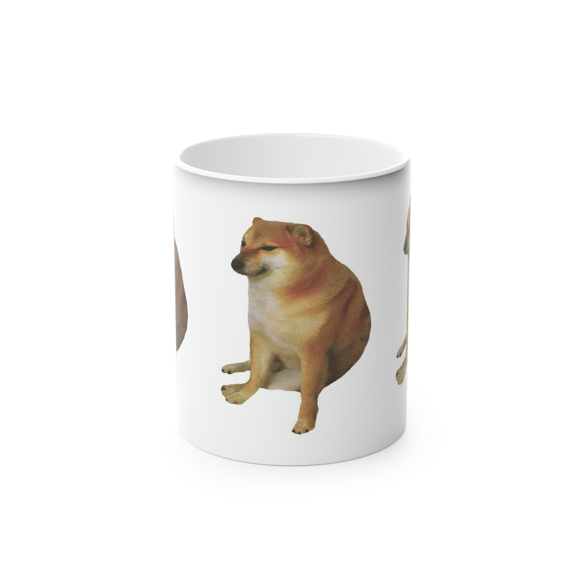 Perro Cheems Meme Diferentes Personajes | Taza Divertida Memes | Taza Mágica Sensible Al Calor | Apta Para Microondas y Lavavajillas | Transforma tus Mañanas con Nuestras Encantadoras Tazas de Cerámica