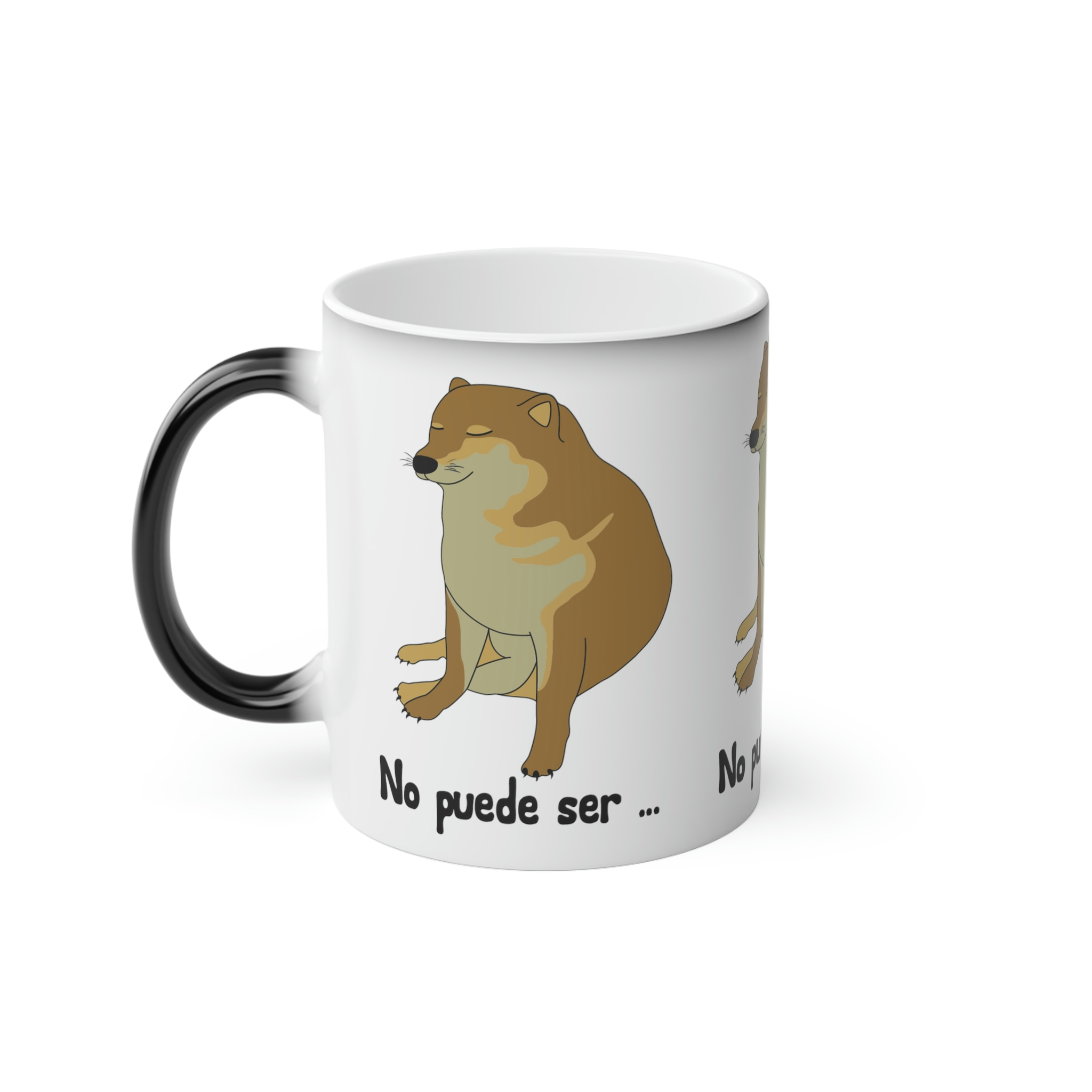 Perro Cheems No Puede Ser Diferentes Personajes | Taza Divertida Memes | Taza Mágica Sensible Al Calor | Apta Para Microondas y Lavavajillas | Transforma tus Mañanas con Nuestras Encantadoras Tazas de Cerámica