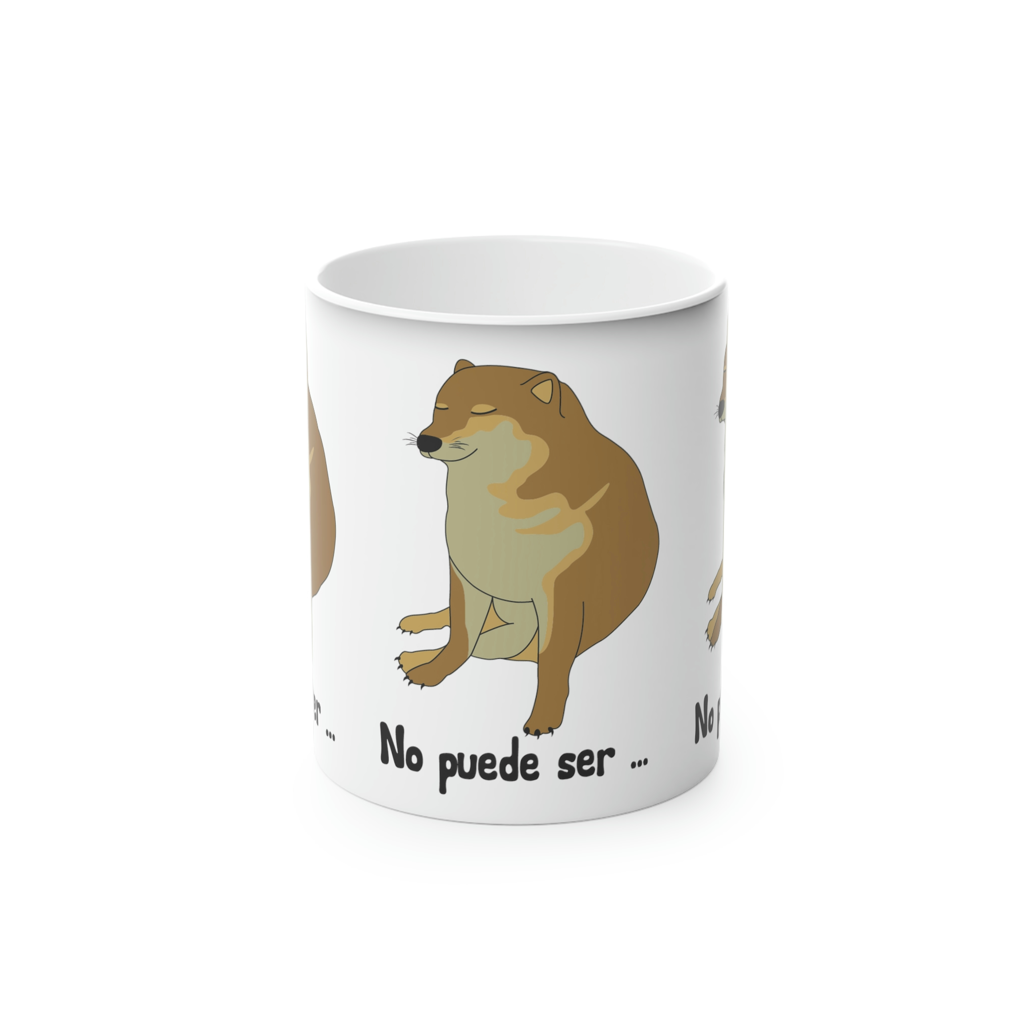 Perro Cheems No Puede Ser Diferentes Personajes | Taza Divertida Memes | Taza Mágica Sensible Al Calor | Apta Para Microondas y Lavavajillas | Transforma tus Mañanas con Nuestras Encantadoras Tazas de Cerámica