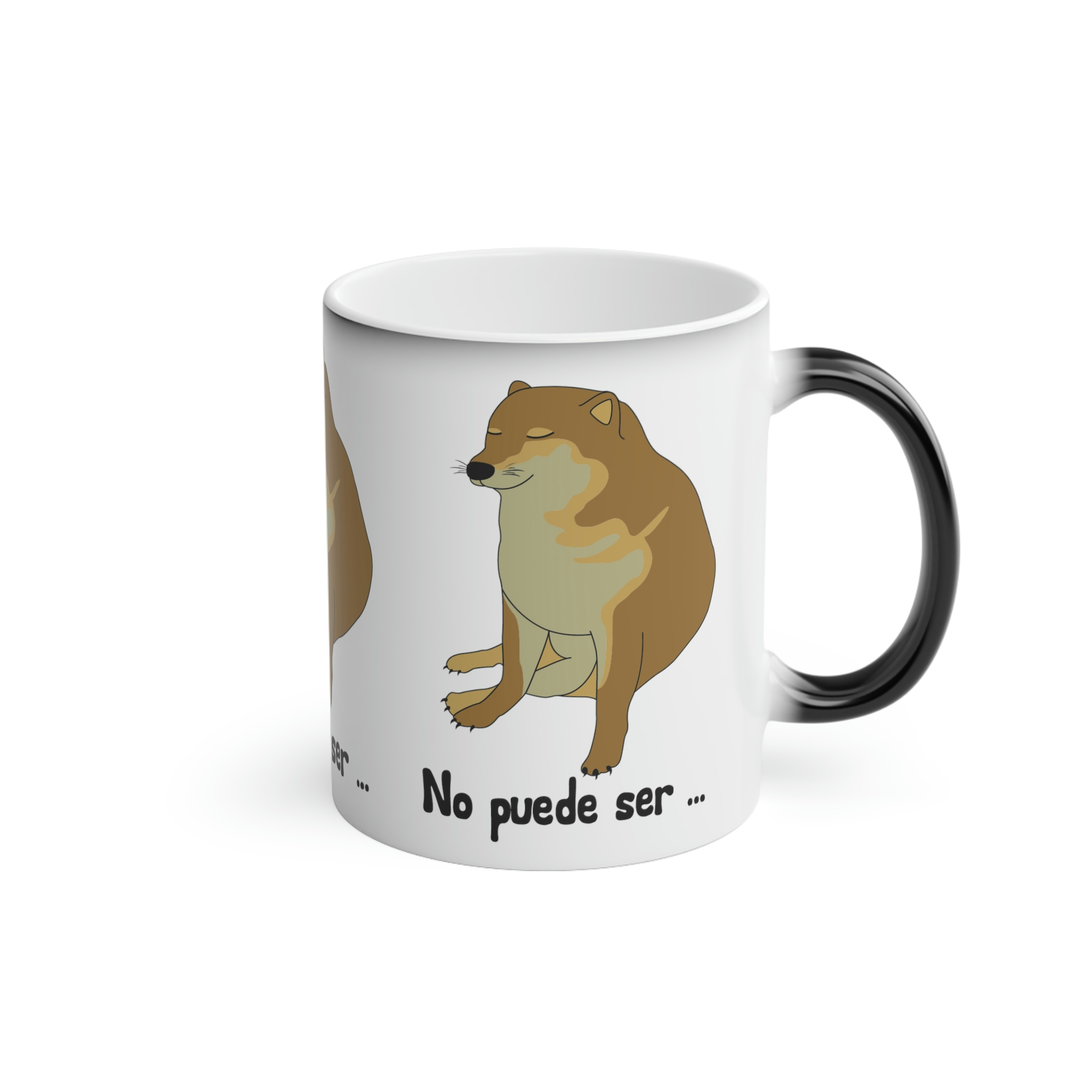 Perro Cheems No Puede Ser Diferentes Personajes | Taza Divertida Memes | Taza Mágica Sensible Al Calor | Apta Para Microondas y Lavavajillas | Transforma tus Mañanas con Nuestras Encantadoras Tazas de Cerámica