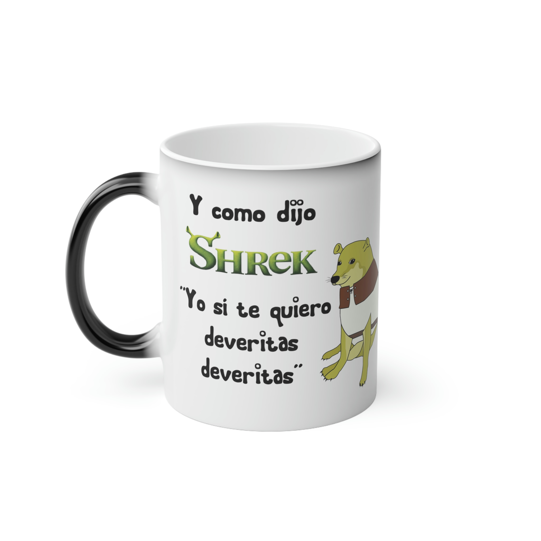 Perro Cheems Y Cómo Dijo Shrek Diferentes Personajes | Taza Divertida Memes | Taza Mágica Sensible Al Calor | Apta Para Microondas y Lavavajillas | Transforma tus Mañanas con Nuestras Encantadoras Tazas de Cerámica