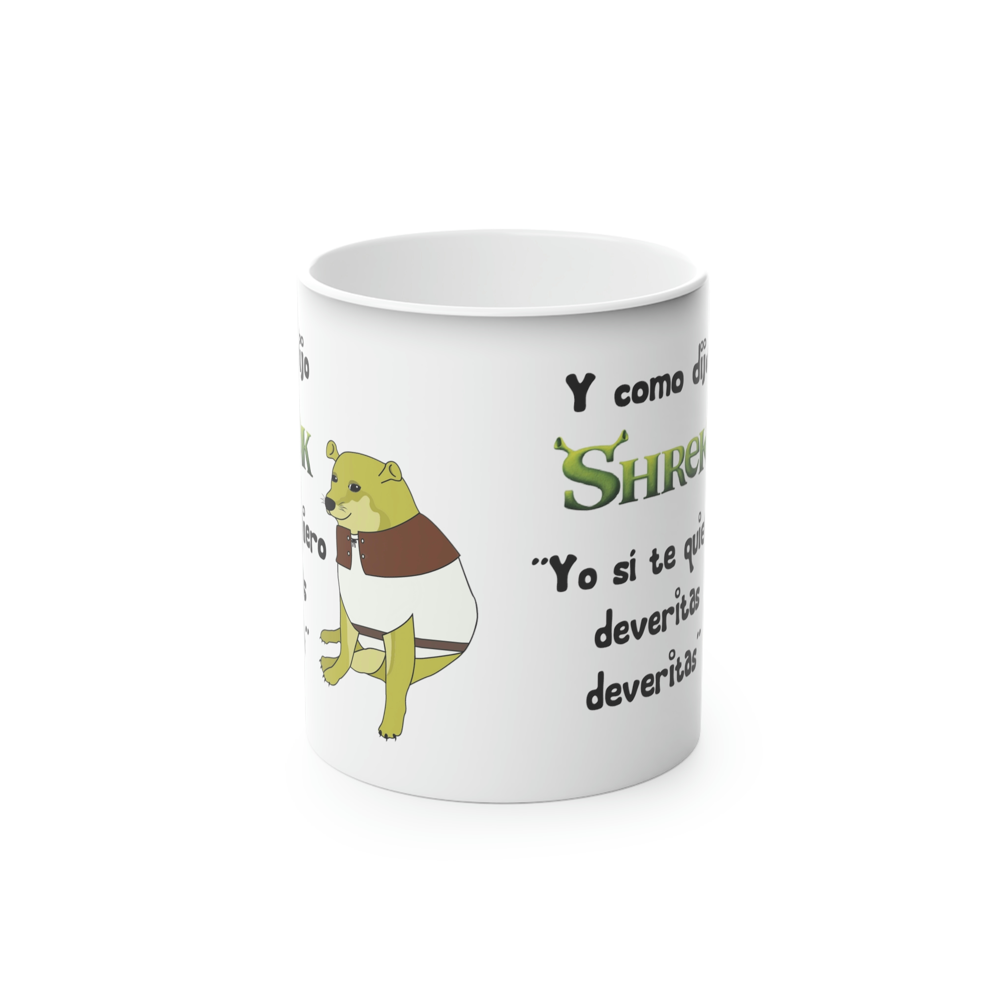 Perro Cheems Y Cómo Dijo Shrek Diferentes Personajes | Taza Divertida Memes | Taza Mágica Sensible Al Calor | Apta Para Microondas y Lavavajillas | Transforma tus Mañanas con Nuestras Encantadoras Tazas de Cerámica