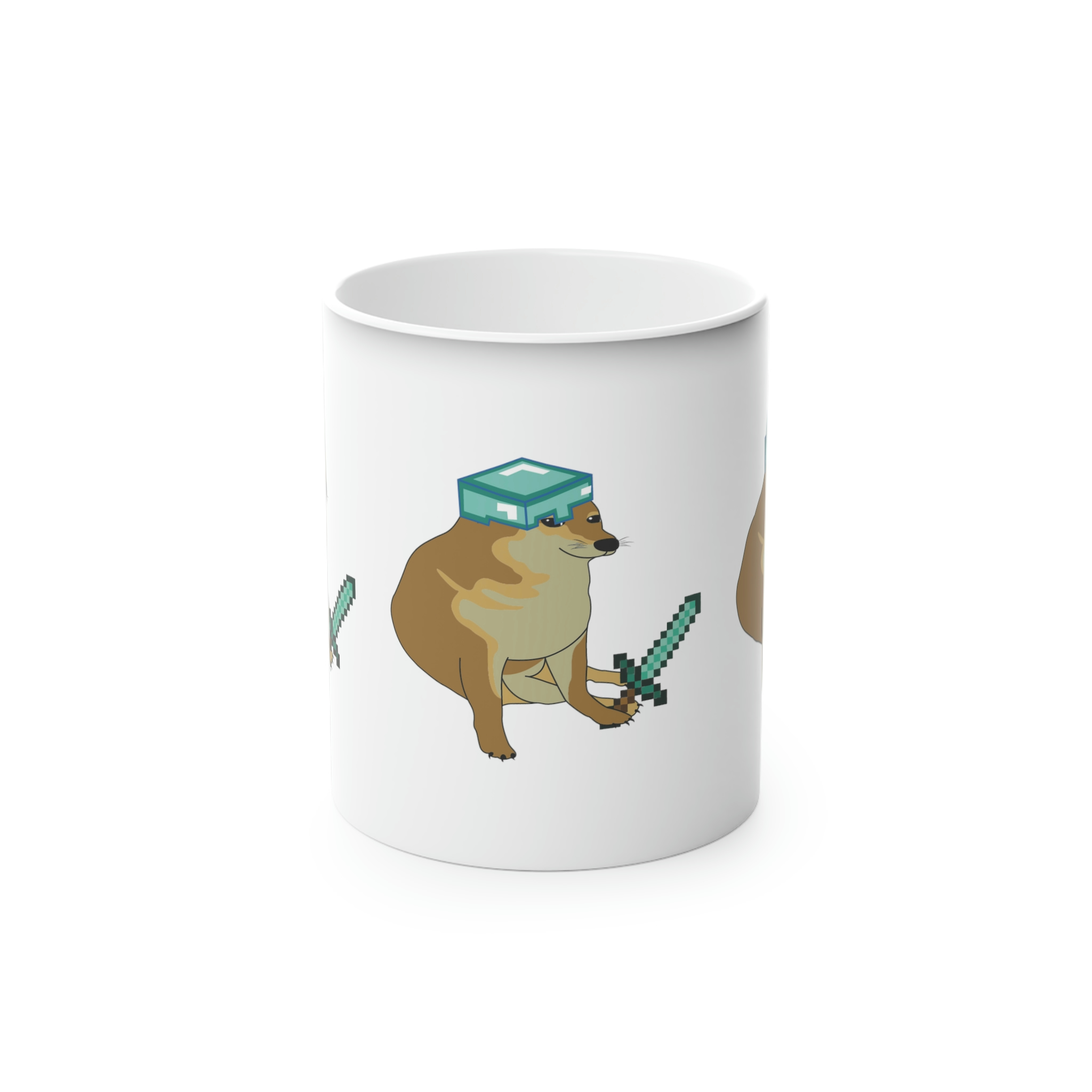 Perro Cheems Minecraft Diferentes Personajes | Taza Divertida Memes | Taza Mágica Sensible Al Calor | Apta Para Microondas y Lavavajillas | Transforma tus Mañanas con Nuestras Encantadoras Tazas de Cerámica