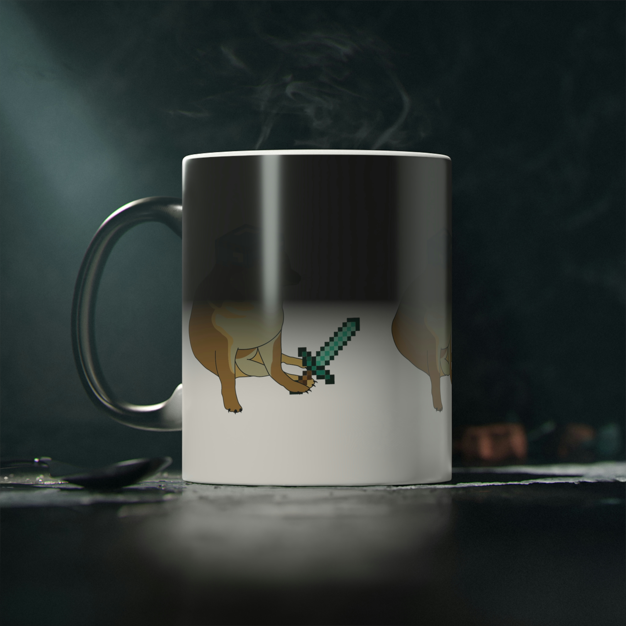 Perro Cheems Minecraft Diferentes Personajes | Taza Divertida Memes | Taza Mágica Sensible Al Calor | Apta Para Microondas y Lavavajillas | Transforma tus Mañanas con Nuestras Encantadoras Tazas de Cerámica