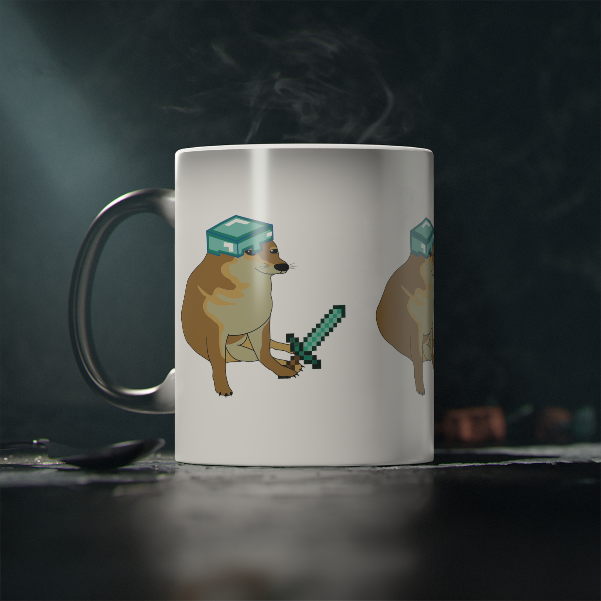 Perro Cheems Minecraft Diferentes Personajes | Taza Divertida Memes | Taza Mágica Sensible Al Calor | Apta Para Microondas y Lavavajillas | Transforma tus Mañanas con Nuestras Encantadoras Tazas de Cerámica