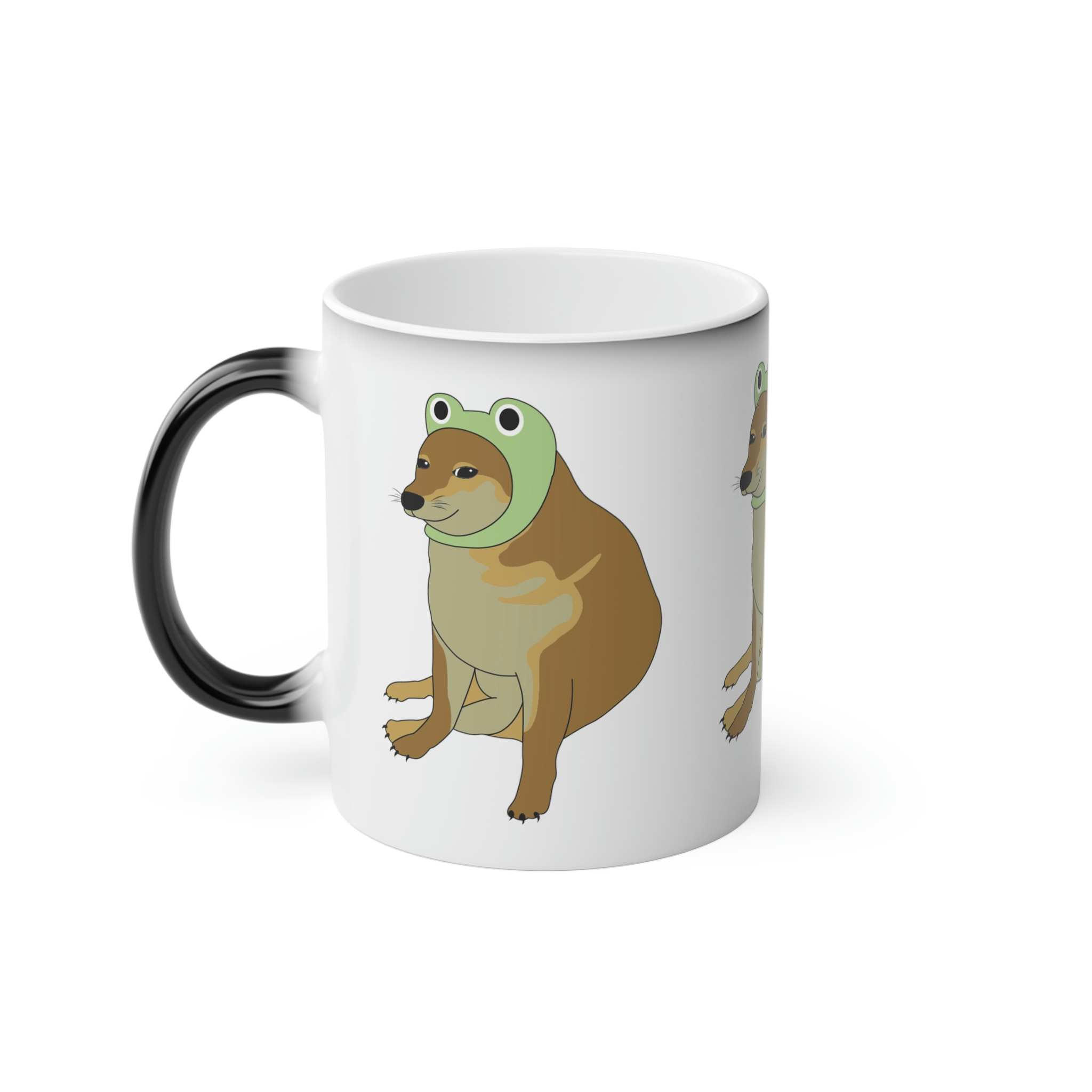 Perro Cheems Gorro Rana Diferentes Personajes | Taza Divertida Memes | Taza Mágica Sensible Al Calor | Apta Para Microondas y Lavavajillas | Transforma tus Mañanas con Nuestras Encantadoras Tazas de Cerámica