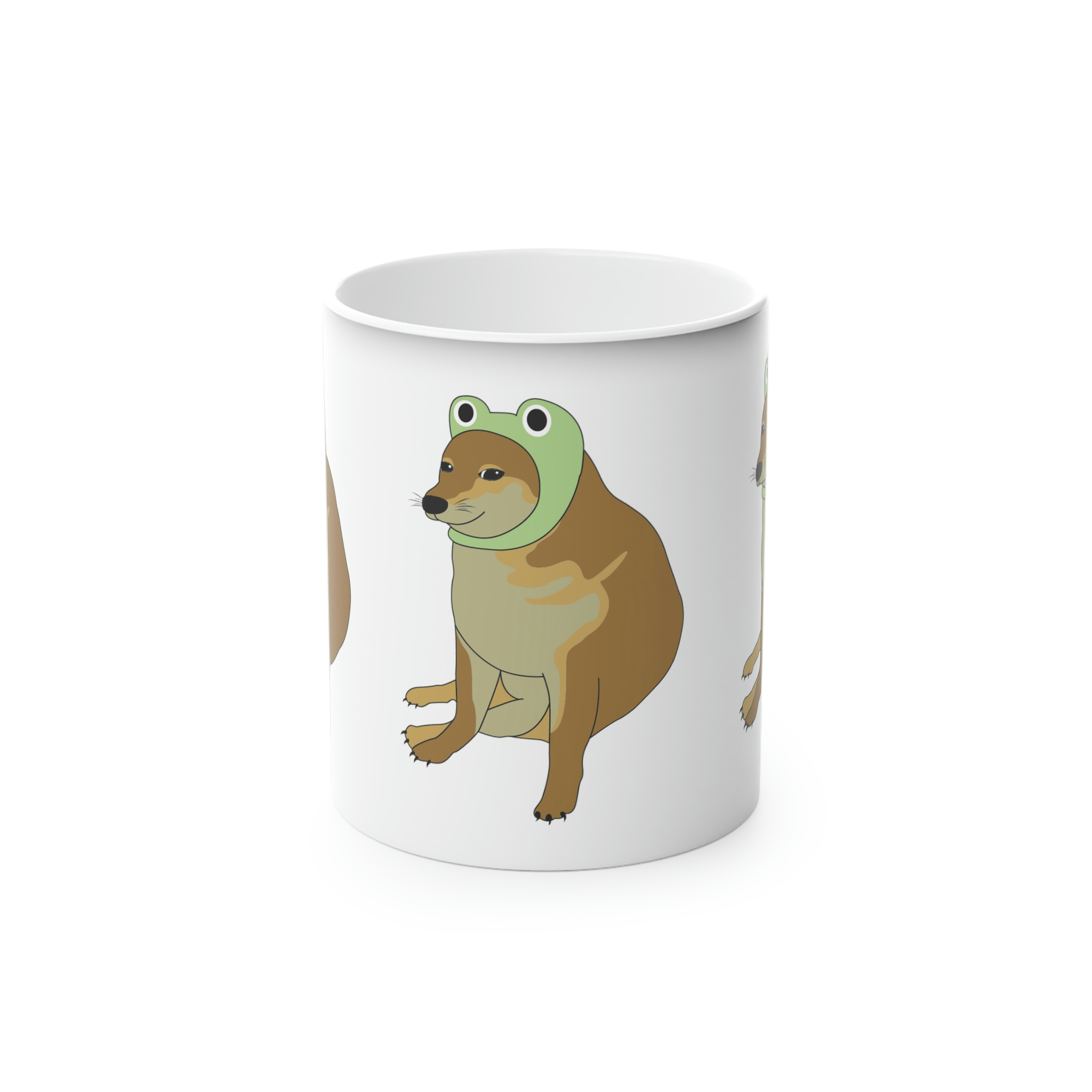 Perro Cheems Gorro Rana Diferentes Personajes | Taza Divertida Memes | Taza Mágica Sensible Al Calor | Apta Para Microondas y Lavavajillas | Transforma tus Mañanas con Nuestras Encantadoras Tazas de Cerámica